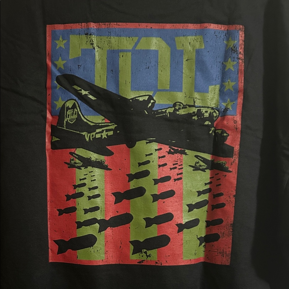 TOL designs Black Tee with Colorful Emblem Las Vegas